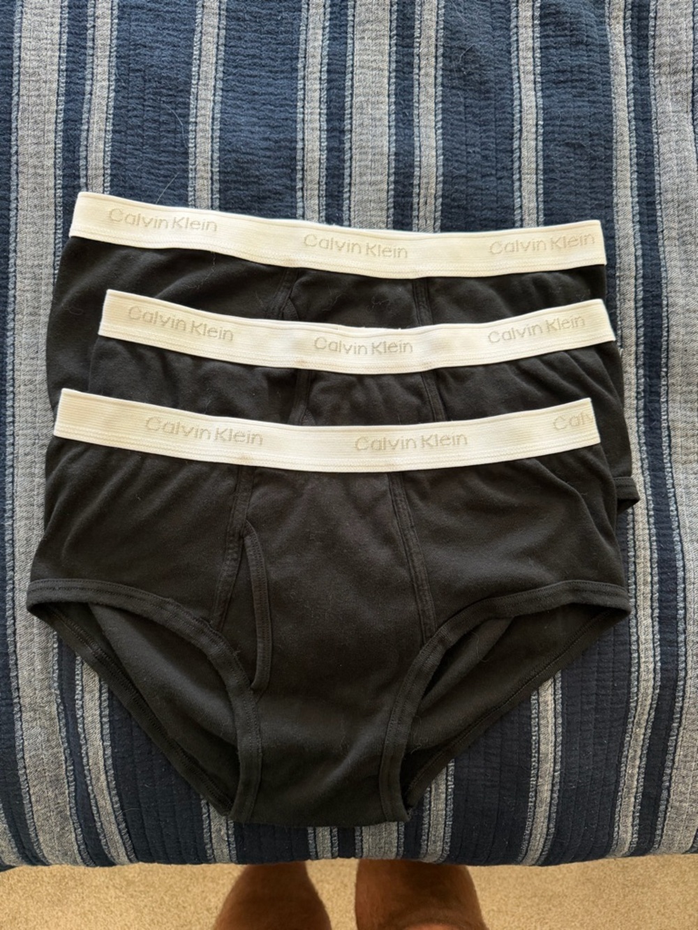 Men's 3 pairs Black Calvin Klein briefs 36W - Picture 3 of 7